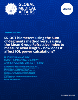 SS-OCT biometers using the Sum- of-Segments method versus using the Mean Group Refractive Index to measure axial length – how does it affect IOL power calculations?