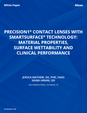 Precision1® Contact Lenses With Smartsurface® Technology: Material Properties, Surface Wettability And Clinical Performance (Canada)