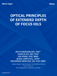 Optical Principles Of Extended Depth Of Focus IOLs