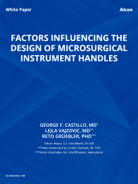 Factors Influencing The Design Of Microsurgical Instrument Handles