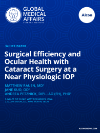 Surgical Efficiency and Ocular Health with Cataract Surgery at a Near Physiologic IOP